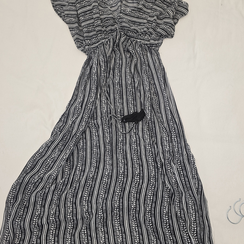 Cost Plus World Market Black and White Maxi Dress